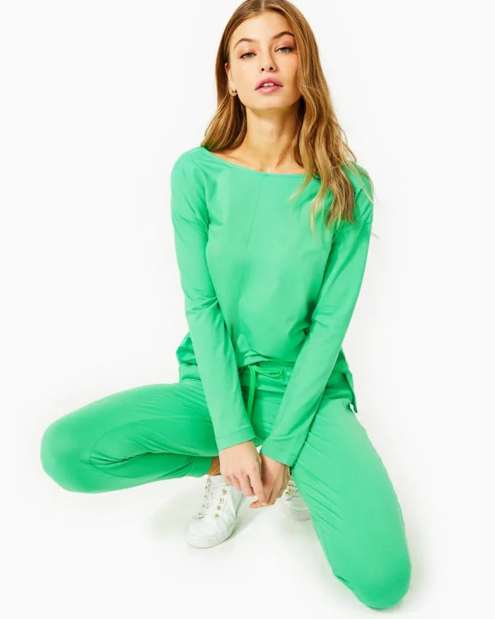 Women Tops Lilly Pulitzer UPF 50 Karessa Top Spearmint Women Tops Lilly Pulitzer UPF 50 Karessa Top Spearmint