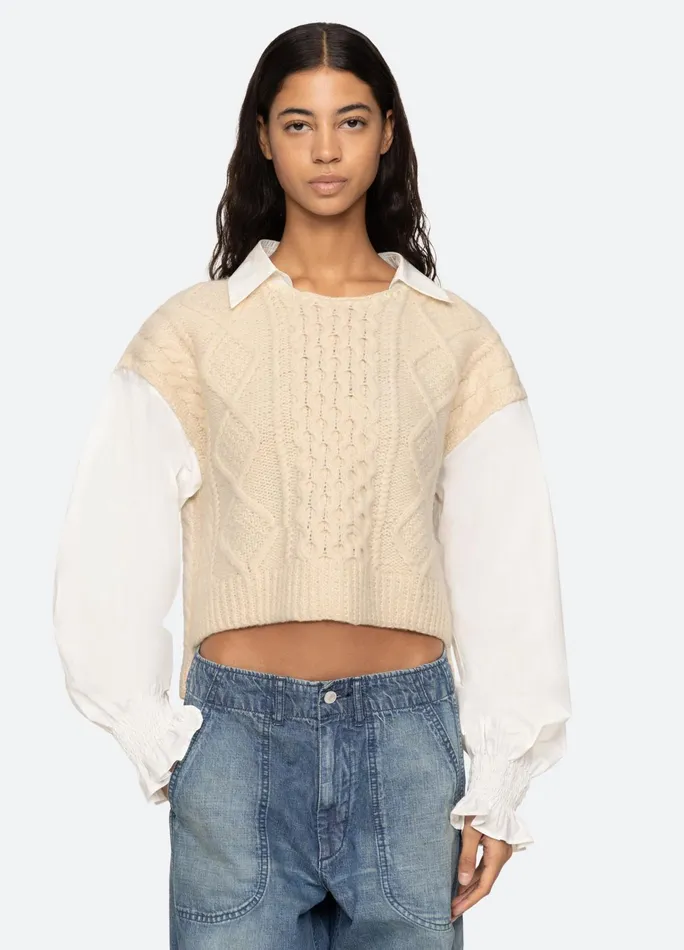 Women Tops Sea New York Devana LS Sweater Cream