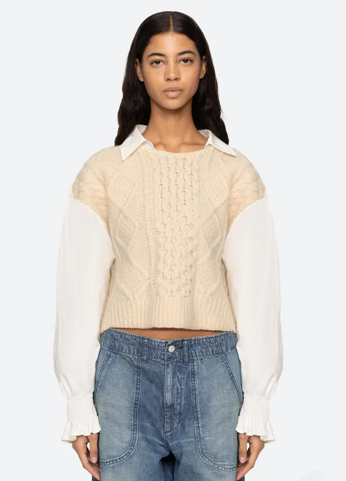 Women Tops Sea New York Devana LS Sweater Cream