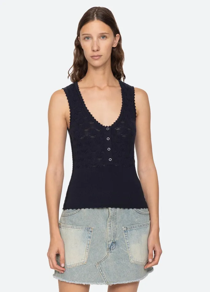 Women Tops Sea New York Mila Tank Navy