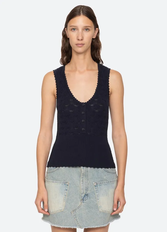 Women Tops Sea New York Mila Tank Navy