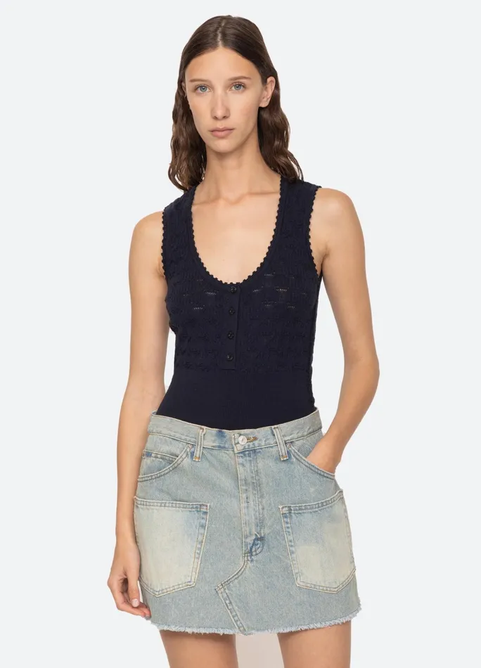 Women Tops Sea New York Mila Tank Navy