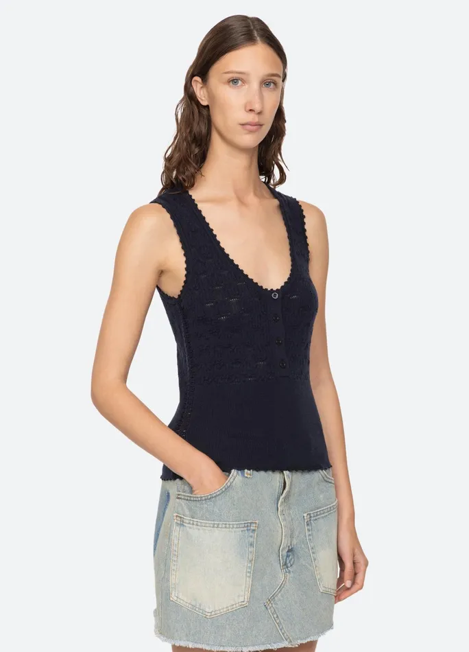 Women Tops Sea New York Mila Tank Navy