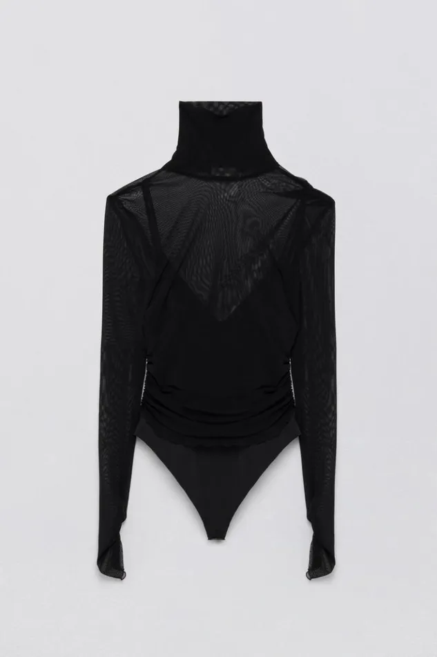 Women Velora Bodysuit Black Jonathan Simkhai Tops and Bodysuits