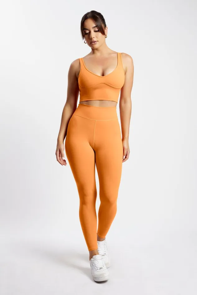 Women Venus V Back Leggings 8211 Tangerine Tangerine Meshki Activewear Women Venus V Back Leggings 8211 Tangerine Tangerine Meshki Activewear
