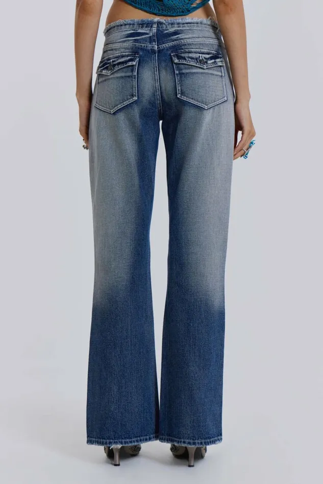 Women Viper Low Rise Jeans Blue Jaded London Jeans