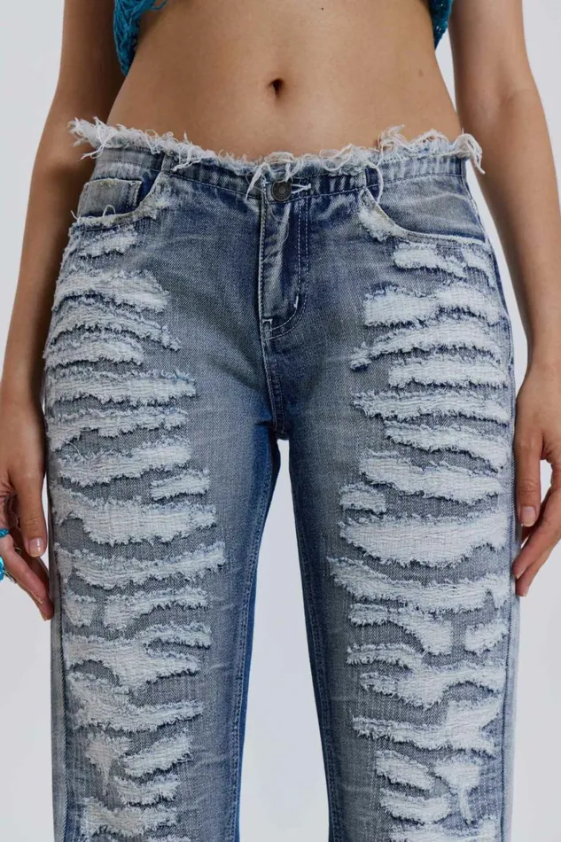 Women Viper Low Rise Jeans Blue Jaded London Jeans