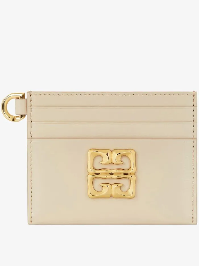 Women Wallets and Card Holders Givenchy 4G Liquid Card Holder In Box Leather Natural Beige