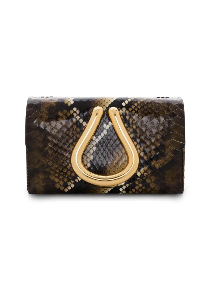 Women Water Snake Mini Loop Handbag Brown Multi St John Handbags and Shoes