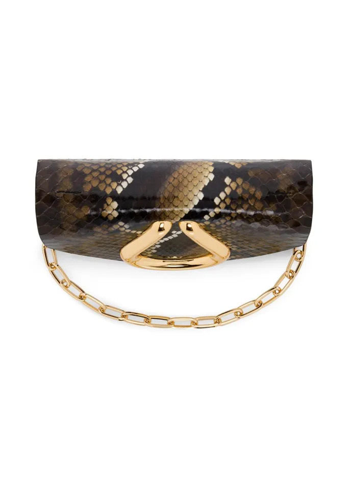 Women Water Snake Mini Loop Handbag Brown Multi St John Handbags and Shoes