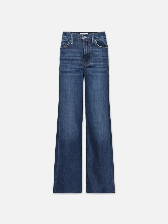 Women Wide Leg FRAME Le Slim Palazzo Raw After 8212 Lupine
