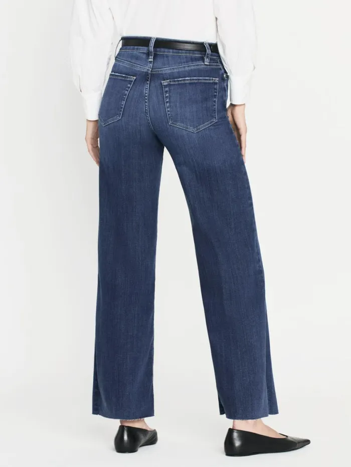 Women Wide Leg FRAME Le Slim Palazzo Raw After 8212 Lupine