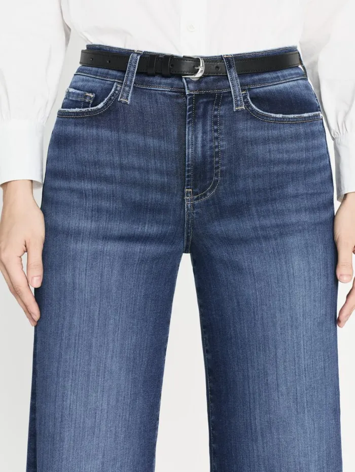 Women Wide Leg FRAME Le Slim Palazzo Raw After 8212 Lupine