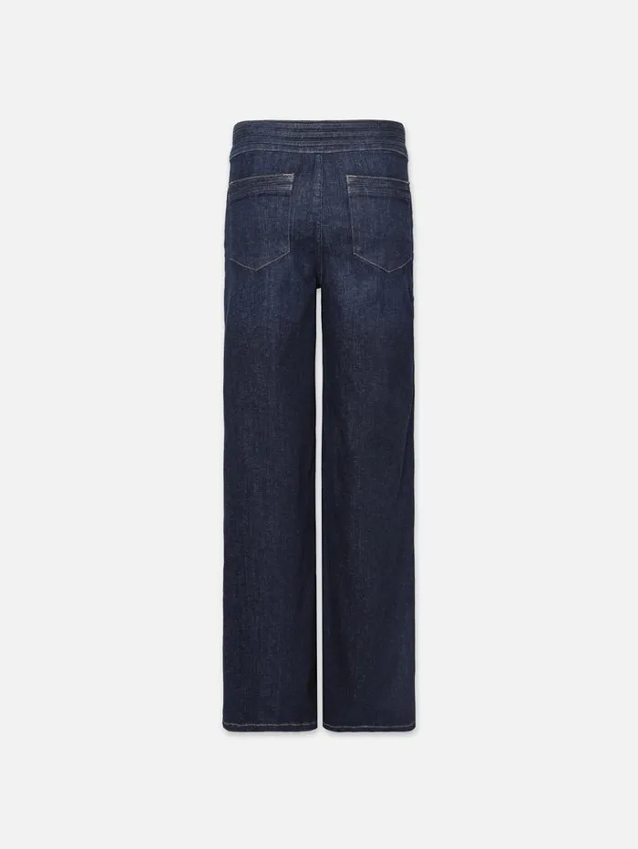 Women Wide Leg FRAME Triple Binding Slim Palazzo 8212 Fife