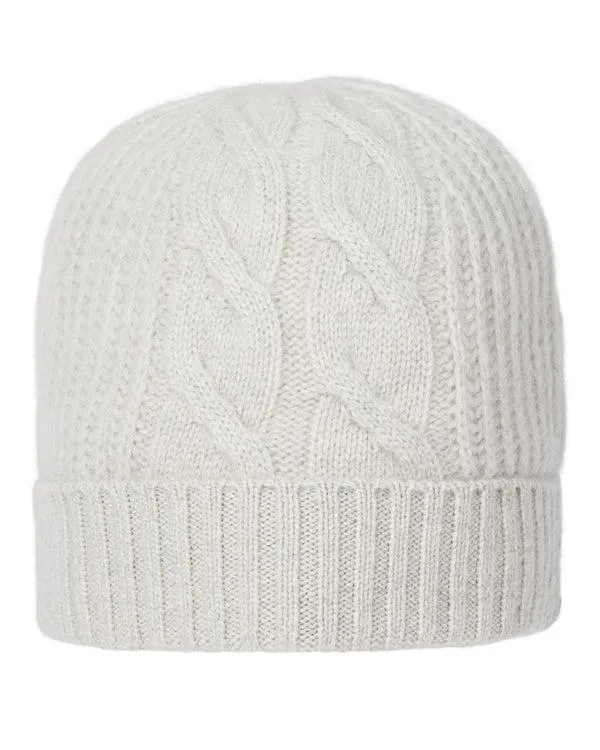 Women Women039s Cable Rib Cashmere HatIn Pebble Grey Pebble Grey NPeal Hats