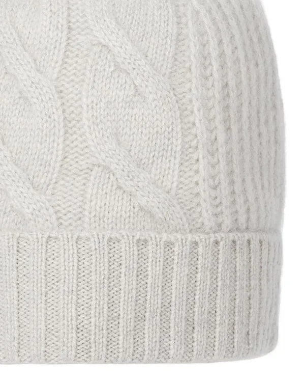 Women Women039s Cable Rib Cashmere HatIn Pebble Grey Pebble Grey NPeal Hats