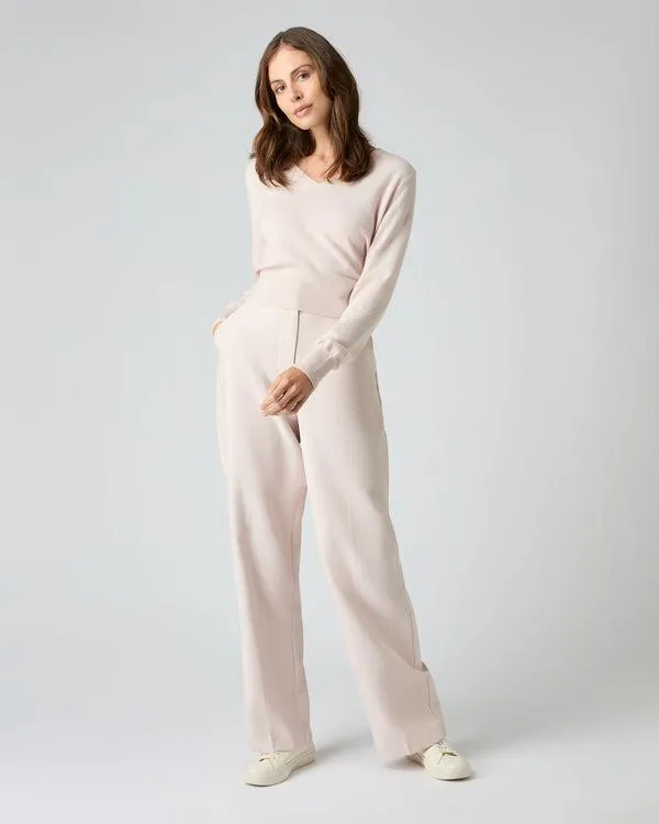 Women Women039s Crop V Neck Cashmere SweaterIn Quartz Pink Quartz Pink NPeal V Necks