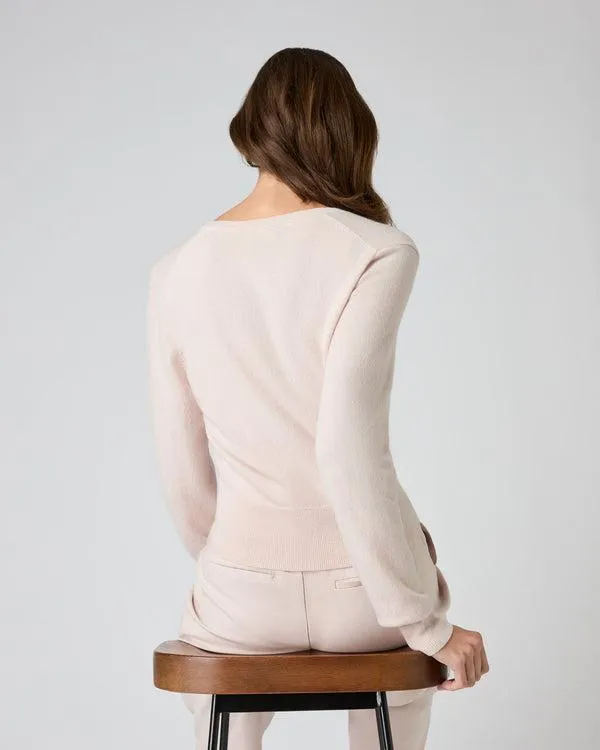 Women Women039s Crop V Neck Cashmere SweaterIn Quartz Pink Quartz Pink NPeal V Necks