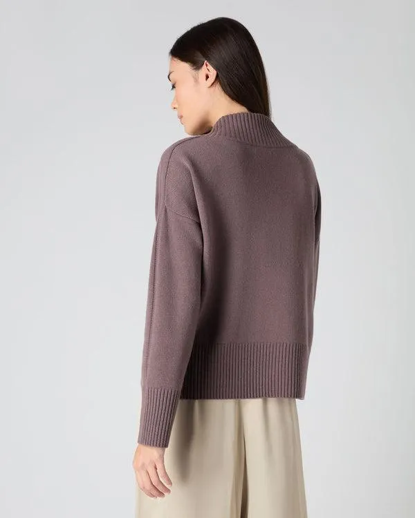Women Women039s Deep V Neck Cashmere SweaterIn Grape Purple Grape Purple NPeal V Necks