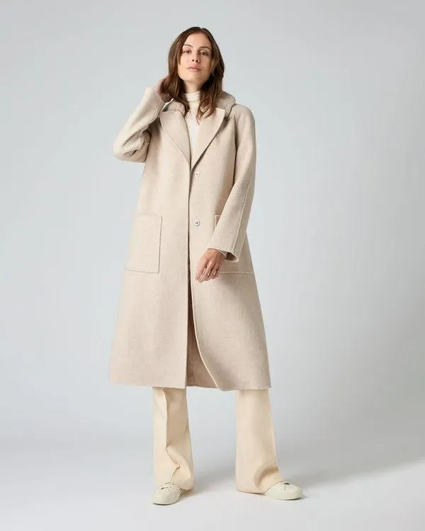 Women Women039s Fur Collar Woven CoatIn Beige Brown Beige Brown NPeal Coats and Jackets
