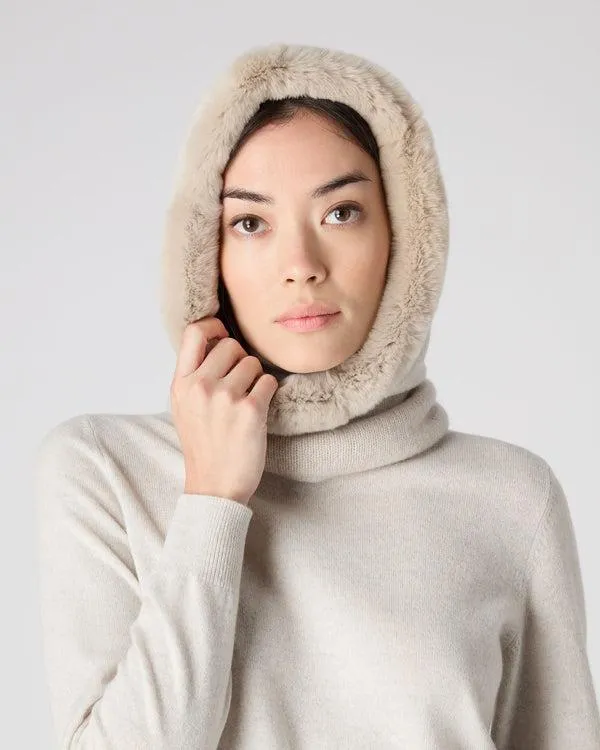 Women Women039s Fur Trim Ski HoodIn Ecru White Ecru White NPeal Hats