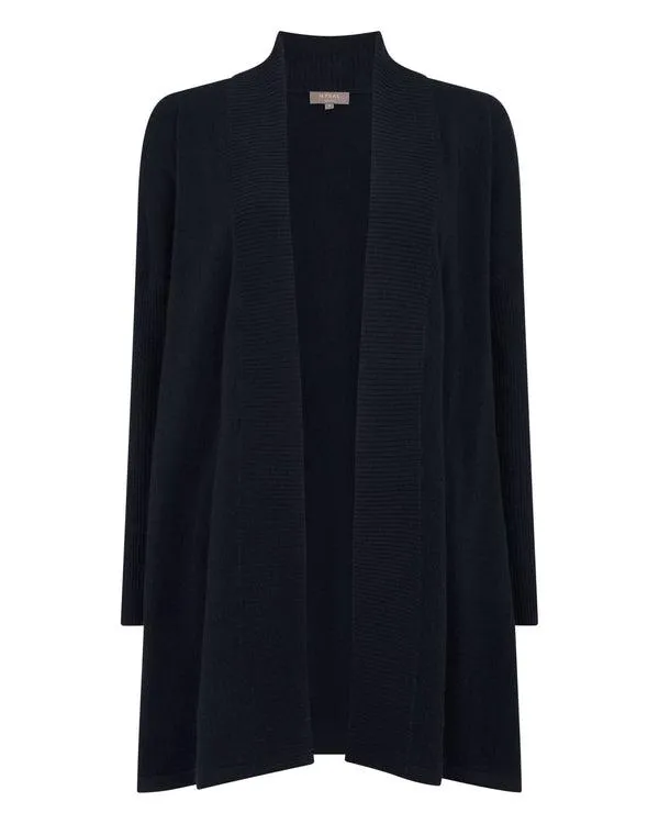 Women Women039s Long Relaxed Cashmere CardiganIn Navy Blue Navy Blue NPeal Cardigans