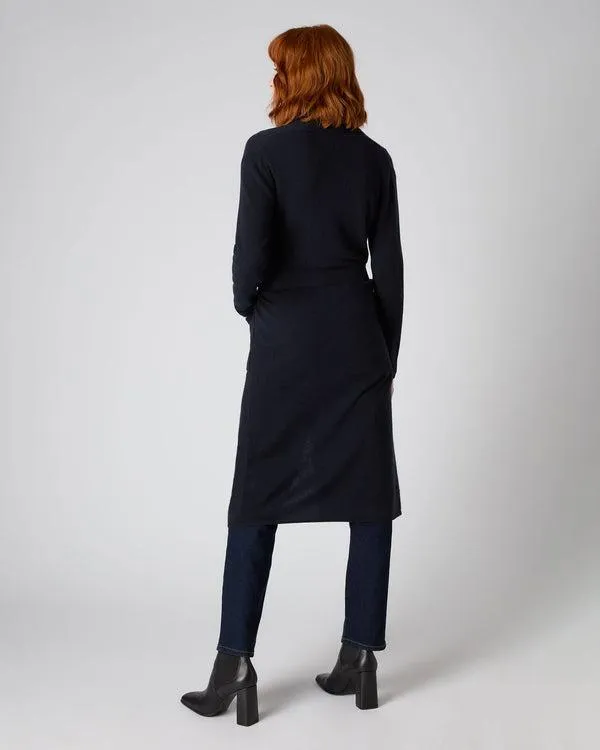 Women Women039s Maxi Lightweight Cashmere CardiganIn Navy Blue Navy Blue NPeal Cardigans