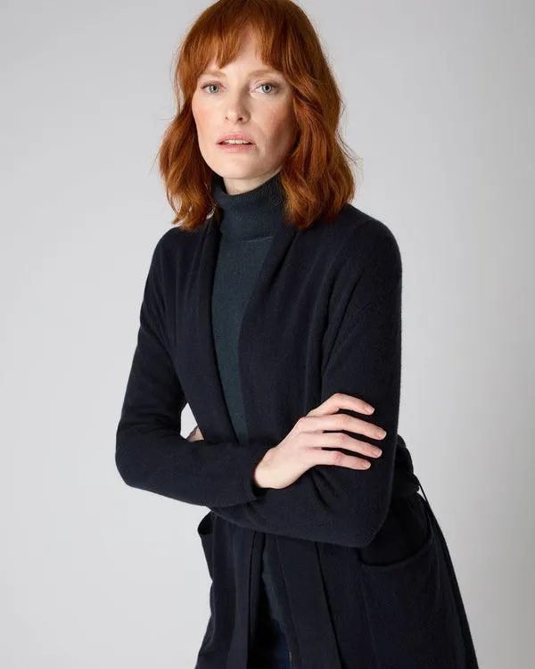 Women Women039s Maxi Lightweight Cashmere CardiganIn Navy Blue Navy Blue NPeal Cardigans