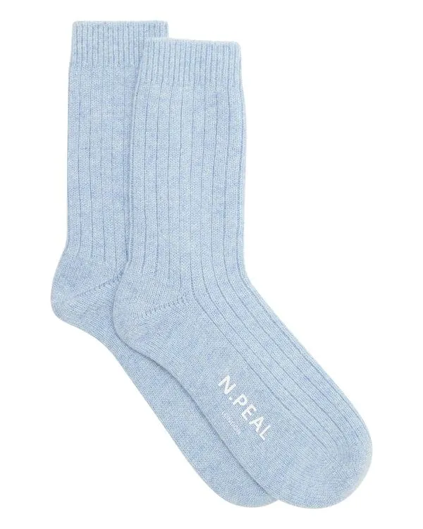 Women Women039s Rib Cashmere House SocksIn Cornflower Blue Cornflower Blue NPeal Slippers and Socks