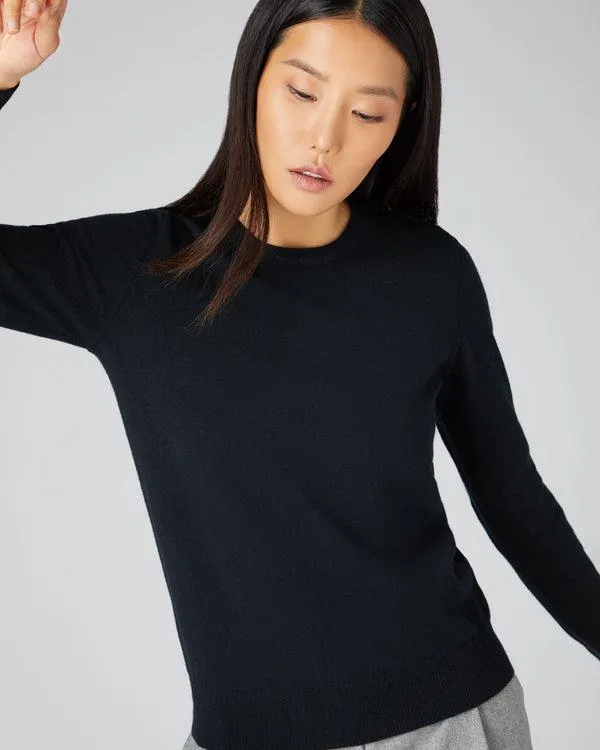 Women Women039s Round Neck Cashmere SweaterIn Black Black NPeal Round Necks