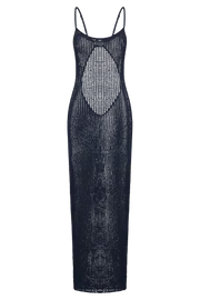 Women Zelda Sequin Crochet Maxi Dress 8211 Midnight Navy Midnightnavy Meshki Summer Dresses