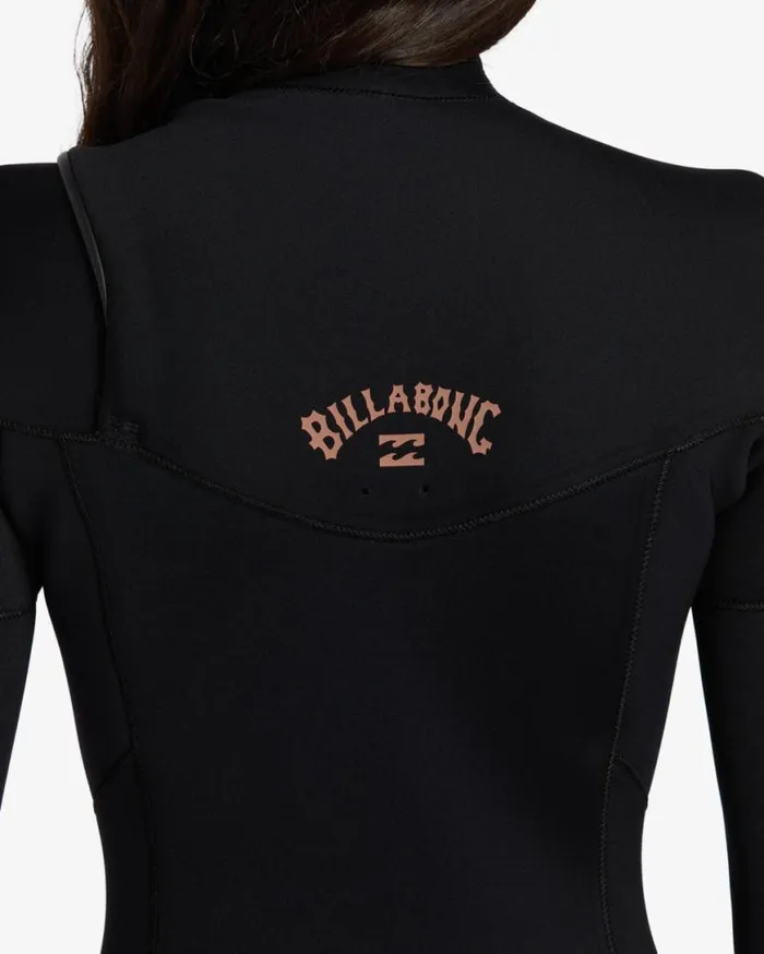 Womens 43mm Foil Chest Zip Wetsuit Black Billabong Wetsuits Womens 43mm Foil Chest Zip Wetsuit Black Billabong Wetsuits