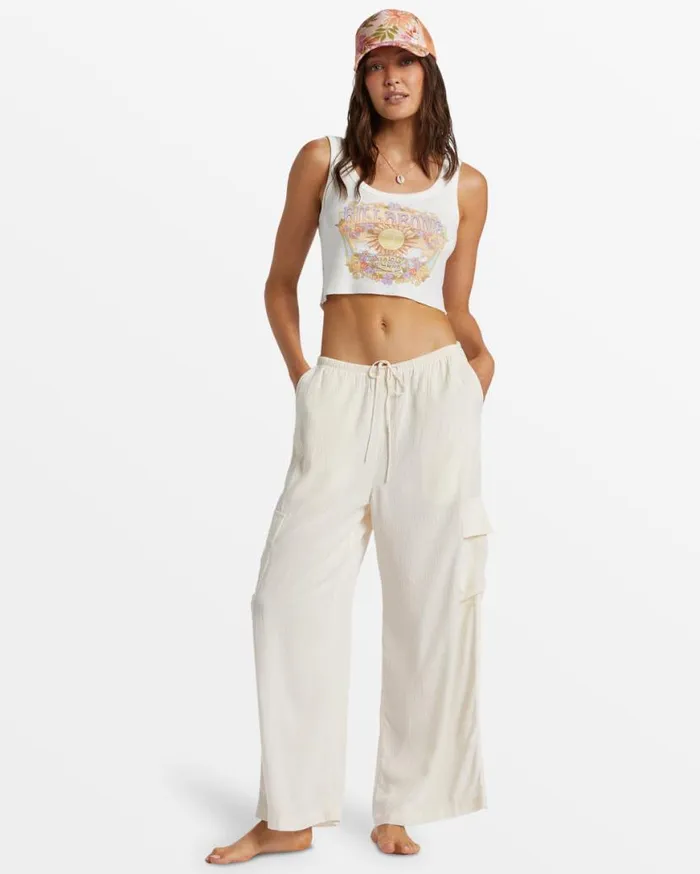 Womens Beach Babe Cargo Pants Salt Crystal Billabong Jeans and Pants