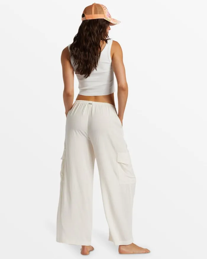 Womens Beach Babe Cargo Pants Salt Crystal Billabong Jeans and Pants