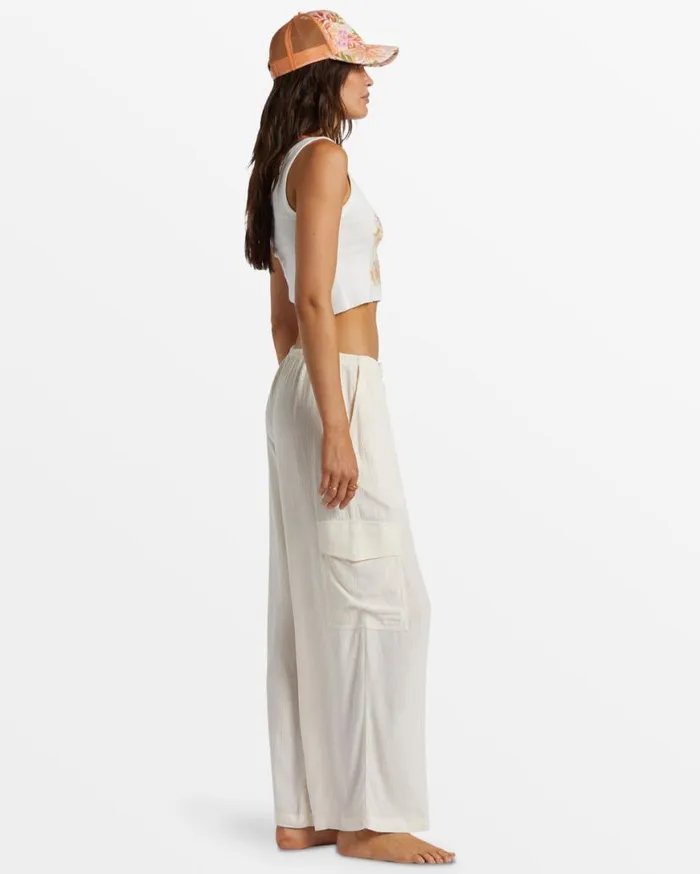Womens Beach Babe Cargo Pants Salt Crystal Billabong Jeans and Pants