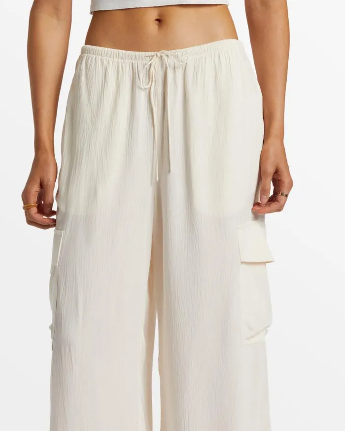 Womens Beach Babe Cargo Pants Salt Crystal Billabong Jeans and Pants