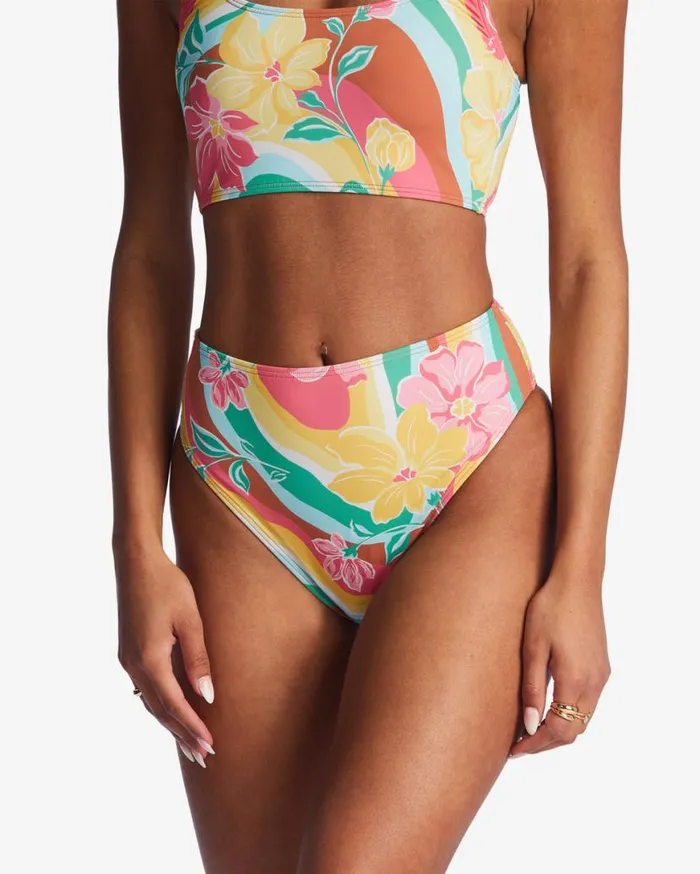 Womens Chasin Sunbeams Rise Bikini Bottoms Multi Billabong Bikini Bottoms