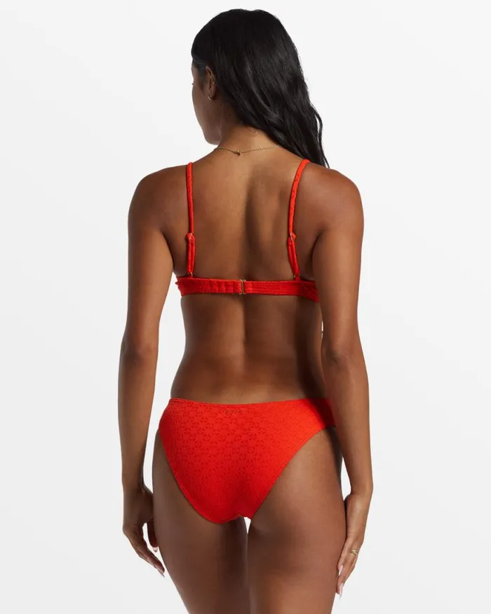 Womens Good Vibes Bondi Moderate Bikini Bottoms Sunset Red Billabong Bikini Bottoms
