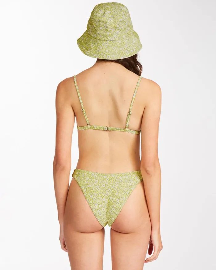 Womens Little Whispers Ceci Triangle Bikini Top Lime Billabong Bikini Tops