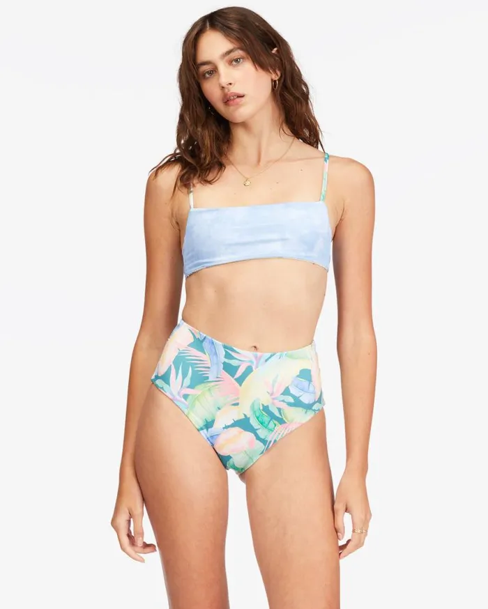 Womens Rides And Tides Bralette Reversible Bikini Top Multi Billabong Bikinis