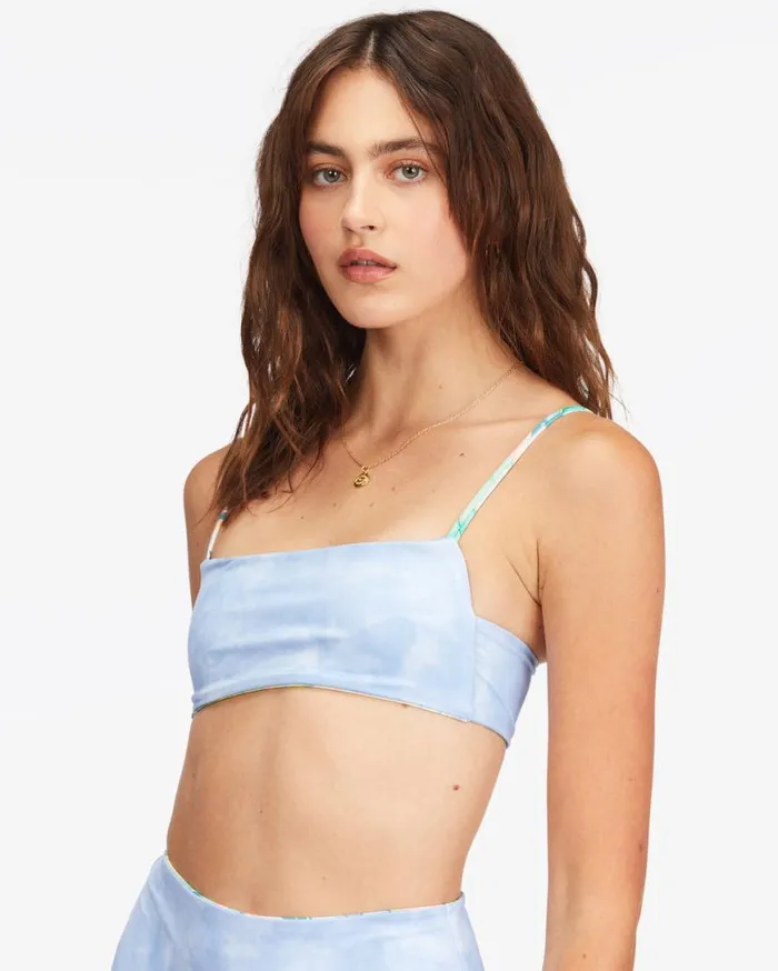Womens Rides And Tides Bralette Reversible Bikini Top Multi Billabong Bikinis