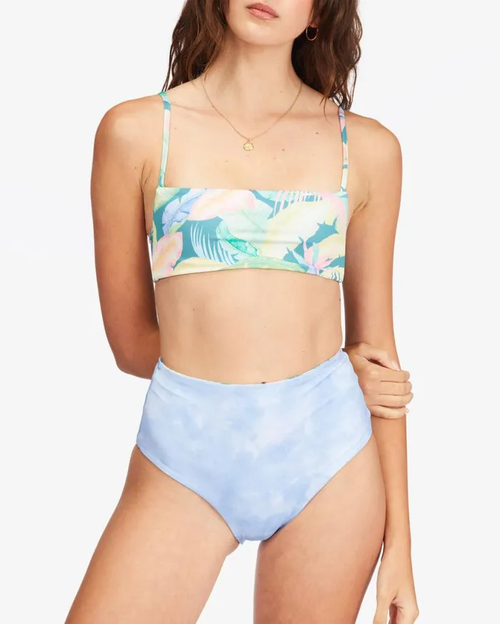 Womens Rides And Tides Bralette Reversible Bikini Top Multi Billabong Bikinis