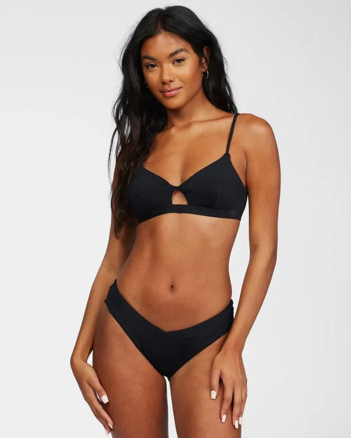 Womens Sol Searcher Twist Bikini Top Black Pebble Billabong Bikini Tops Womens Sol Searcher Twist Bikini Top Black Pebble Billabong Bikini Tops
