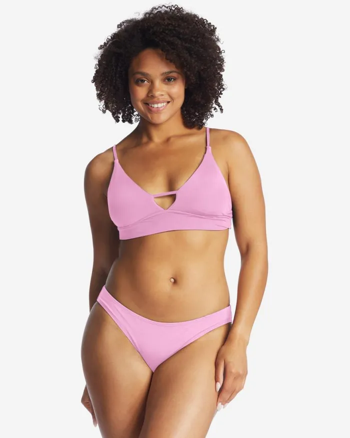 Womens Sol Searcher VNeck Cami Bikini Top Paradise Pink Billabong Bikini Tops
