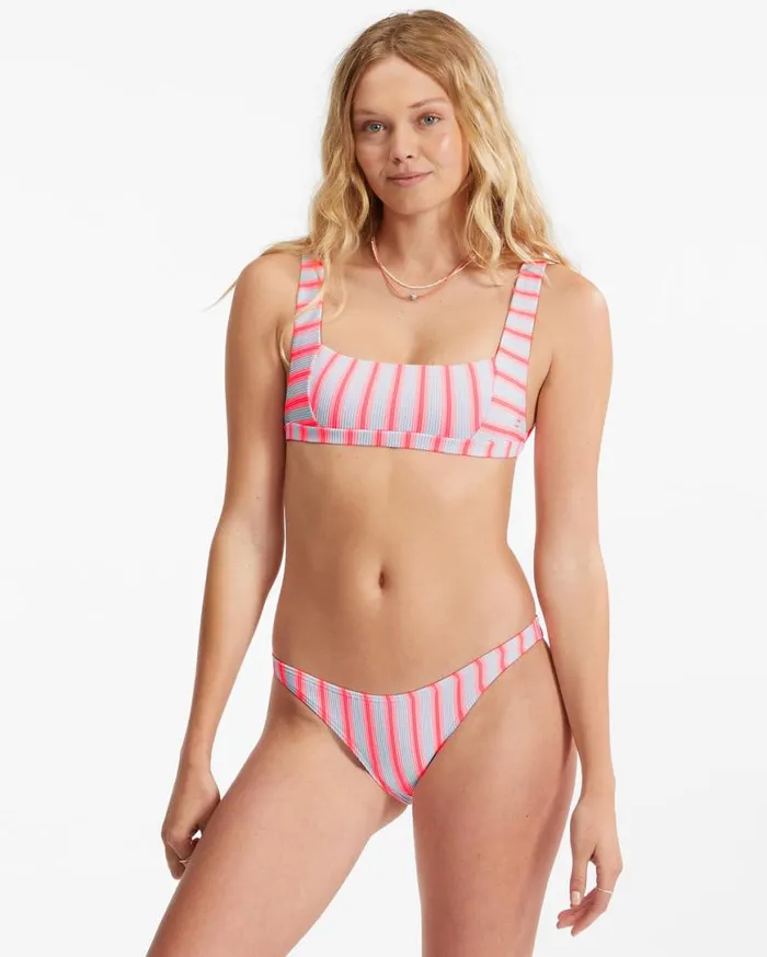 Womens Surf Stripe Tropic LowRise Bikini Bottoms Morning Sky Billabong Bikinis
