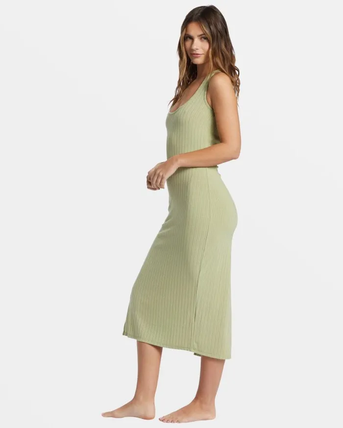 Womens Take A Look Rib Knit Dress Avocado Billabong Dresses