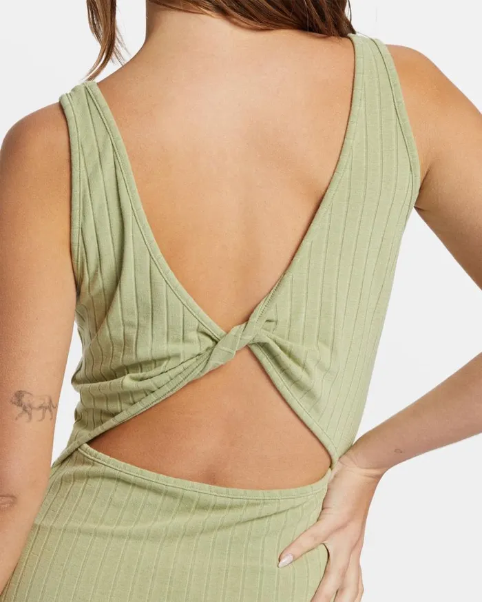 Womens Take A Look Rib Knit Dress Avocado Billabong Dresses