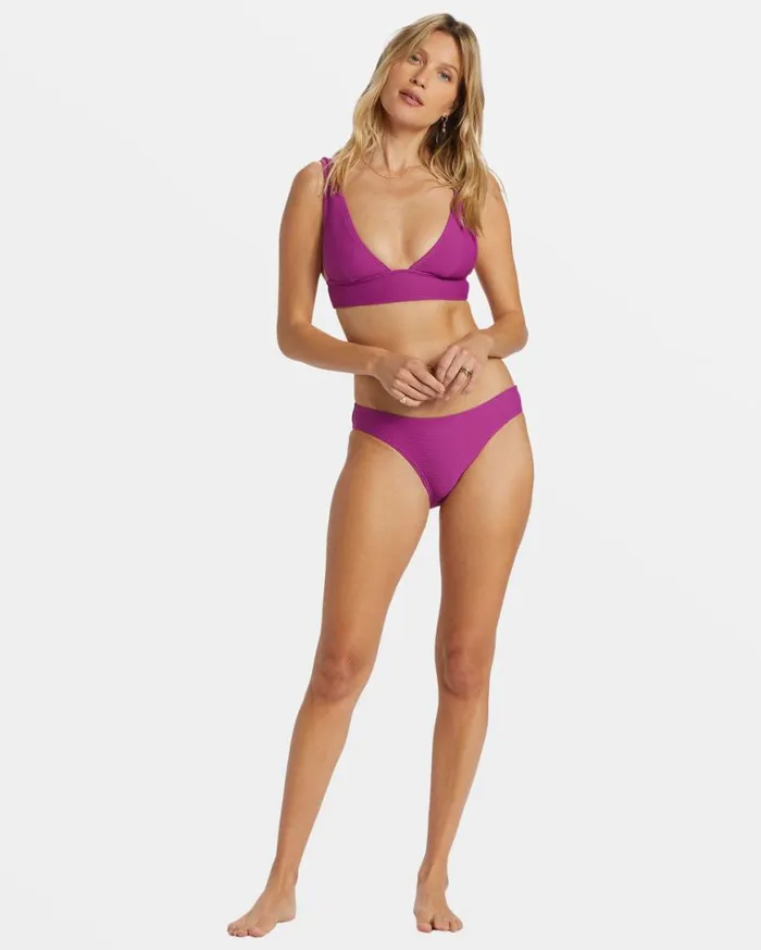 Womens Tanlines Remi Plunge Bikini Top Berry Bliss Billabong Bikinis