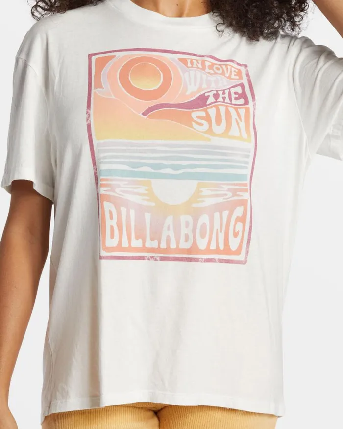 Womens With The Sun TShirt Salt Crystal Billabong Tops