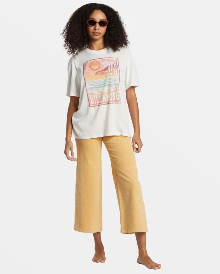 Womens With The Sun TShirt Salt Crystal Billabong Tops